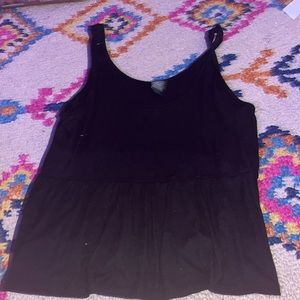 Black wild fable ruffle tank top
